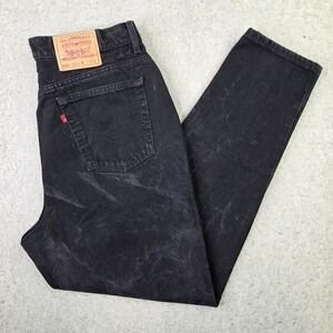 Vintage Levis 522 Women Jeans Size 20 L Black Tapered Leg Fit 1995 Made in USA